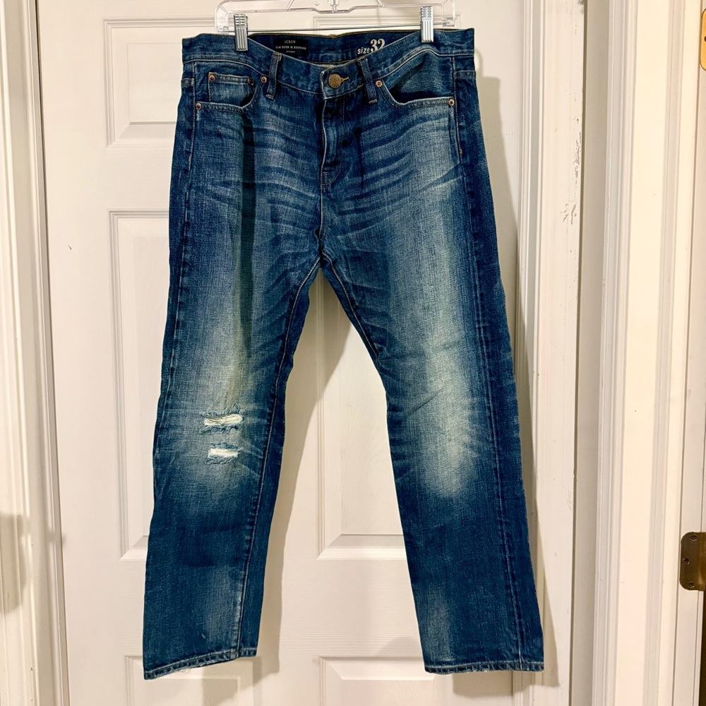J. Crew Women’s Slim Broken In Boyfriend Blue Jeans